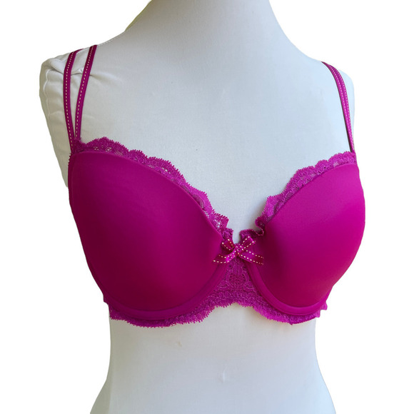 Chantelle Magenta/Pink Underwire Bra - Size 34 DD - Picture 5 of 12